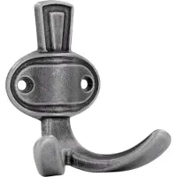 Siro Crochet pour manteaux Corvo largeur 67 mm, hauteur 76 mm, ZN fer bruni
