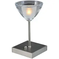 Masterlight Lampe de table LED Caterina LED 20 cm gris métallisé