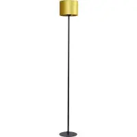 Masterlight Lampadaire noir Venus 150cm avec abat-jour jaune ocre