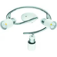 Eglo LED Deckenleuchte Davida-SD Chrom/Weiß 3 x 5W GU10 1200lm warmweiß 3000K schwenkbar