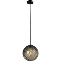 Masterlight Lampe à suspension en verre noir Baloton Ø 30 cm
