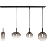 Masterlight Suspension 4L Lido Ball avec du verre qui s’estompe à la fumée