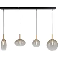 Masterlight Lampe suspendue 4L Lido Ball Or avec verre doré qui s’estompe.