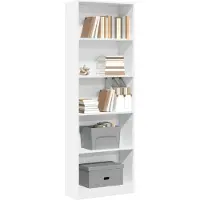 vidaXL Bibliothèque Blanc 60x24x176 cm Bois d'ingénierie