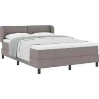 vidaXL Lit boxspring avec matelas Taupe 140 x 190 cm Tissu