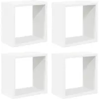 vidaXL Étagères cube murales 4 pcs Blanc 26x15x26 cm