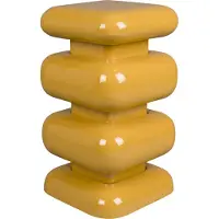Dutchbone Stool Stubby Ochre Yellow (29 x 29 x 49 cm)