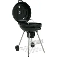 BBQ-Toro Barbecue Toro boule Birch 57 cm, barbecue au charbon de bois, chariot barbecue, barbecue rond au charbon de bois