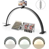 Vevor Lampe à ongles de bureau demi-lune 30 W (76 cm de long) Lampe d'art pour ongles, lampe de bureau à LED pour extension de cils de manucure
