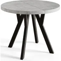 Alpi Möbel AlpiMeble Table a Manger Extensible - Table Ronde Extensible - Table de Salle à Manger Moderne - Plateau Stratifié 36 mm - Pieds Solides- 120 cm - Halifax - Collection Ovo