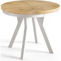 Alpi Möbel AlpiMeble Table de Salle à Manger Evo, Table de Salon Extensible, Lateau Stratifié 36 mm, Pieds Stables, Diamètre 80 cm - Lancelot - Collection Evo