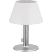 Silamp Lampe de Table Extérieure Solaire 2W Inox et Blanc - Blanc Neutre 4000K - 5500K