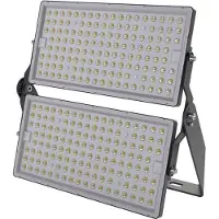 Silamp Projecteur LED Puissant 500W 135 lm/W IP65 Noir Orientable - Cable 1m - Blanc Froid 6000K - 8000K