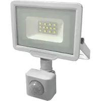 Silamp Projecteur LED 10W IP65 Blanc avec Détecteur de Mouvement - Blanc Chaud 2300K - 3500K