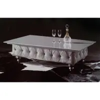 Xl Moebel Gmbh Table basse design en simili cuir et verre - Tables basses - Tables design - Nouveautés