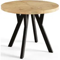 Alpi Möbel AlpiMeble Table a Manger Extensible - Table Ronde Extensible - Table de Salle à Manger Moderne - Plateau Stratifié 36 mm - Pieds Solides- 110 cm - At - Collection Ovo