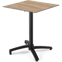 Oviala Table de terrasse 70 cm inclinable stratifié chêne brut - Opéra