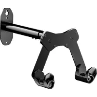 Wiltec Range-vélo mural pour 1 bicyclette – 398 x 167 x 326-426 mm – Capacité 25 kg – Diamètre de tube max. 55 mm – en Acier, Plastique, Silicone – Rack à vélo, Support rangement