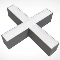 Silamp Connecteur 15W pour Luminaire Suspendu Interconnectable en X GRIS