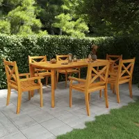 Prolenta Maison Exclusive - Table de jardin 200 x 100 x 75 cm en bois massif d'acacia