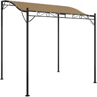 Syfax Auvent taupe 2x2,3 m 180 g/m² tissu et acier