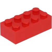 LEGO 100 x briques 2 x 4, rouges