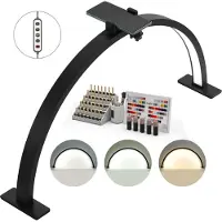 SucceBuy Lampe de bureau 30 W demi-lune à clous avec support pour téléphone - Luminosité réglable