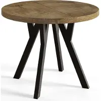 Alpi Möbel AlpiMeble Table a Manger Extensible - Table Ronde Extensible - Table de Salle à Manger Moderne - Plateau Stratifié 36 mm - Pieds Solides- 110 cm - Lancelot - Collection Ovo