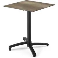 Oviala Table de terrasse 70 cm inclinable stratifié chêne fumé - Opéra