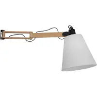 Mexlite - applique murale - Dion - naturel - bois lin - lampe de lit - E14 - 8853BE