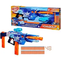 Nerf Loadout Galactic Commander, blaster à fléchettes en mousse motorisé, 3 accessoires et 48 fléchettes N1, dès 8 ans
