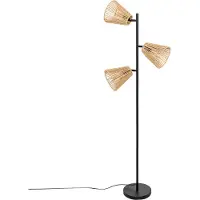 Atmosphera Lampadaire droit Giada noir - H. 150 cm