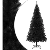 vidaXL Meuble Arbre de Noël artificiel avec support Noir 210 cm PVC 2025