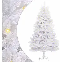 Syfax Sapin de Noël artificiel avec 300 LED Blanc 300 cm PVC et métal