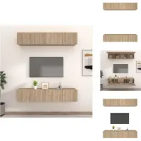 vidaXL Armoires TV 4 pièces chêne Sonoma 80x30x30 cm Bois composite - Meubles TV