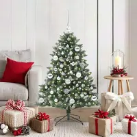 vidaXL Style élégant Sapin de Noël artificiel avec 150 LED Vert 85 x 85 x 120 cm DE5255533