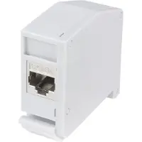 Logilink Adaptateur pour profilé chapeau avec connecteur femelle Cat.6A, 2xRJ45 femelles