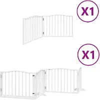 Syfax Barrière pour chien porte pliable 6panneaux blanc bois peuplier
