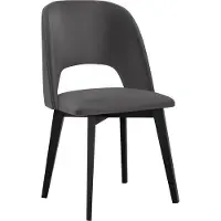 Mirjan 24 Chaise de salle à manger rembourrée AFTON 7 - noir / gris foncé