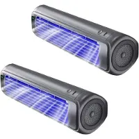 Aiorber FORSMANO Lot de 2 ventilateurs muraux sans perçage avec turbo-refroidissement - ultra-silencieux, 3 vitesses, 2 crochets s, pour chambre & cuisine