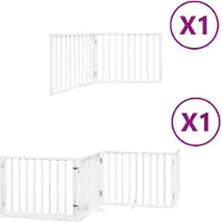 Syfax Barrière pour chien porte pliable 6panneaux blanc bois peuplier