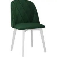 Mirjan 24 Chaise de salle à manger rembourrée AFTON 6 - blanc / vert
