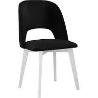 Mirjan 24 Chaise de salle à manger rembourrée AFTON 7 - blanc / noir