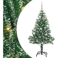 Syfax Arbre de Noël artificiel floconné de neige avec lumière LED