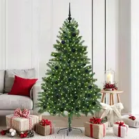 vidaXL Best Möbel Sapin de Noël avec 300 LED avec support Vert 180 cm PE - Sapins de Noël artificiels CL6264977 2parcel