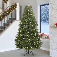 vidaXL Sapin de Noël artificiel design vert 270 cm PVC et métal 2025NEU1805845