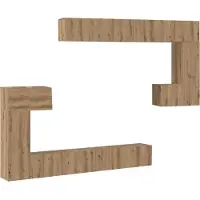 vidaXL Élément TV mural 4 pcs Artisan-Chêne Bois composite