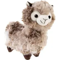 Heunec Peluche LAMA debout bicolore brun foncé 18 cm