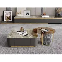 Xl Moebel Gmbh Meubles de salon Luxe Gris Table basse Design Table à café Nouveau