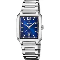 Festina Montre à affichage analogique '- Watch On The Square - Quartz watch movement - Watch case width: 33 mm' bleu